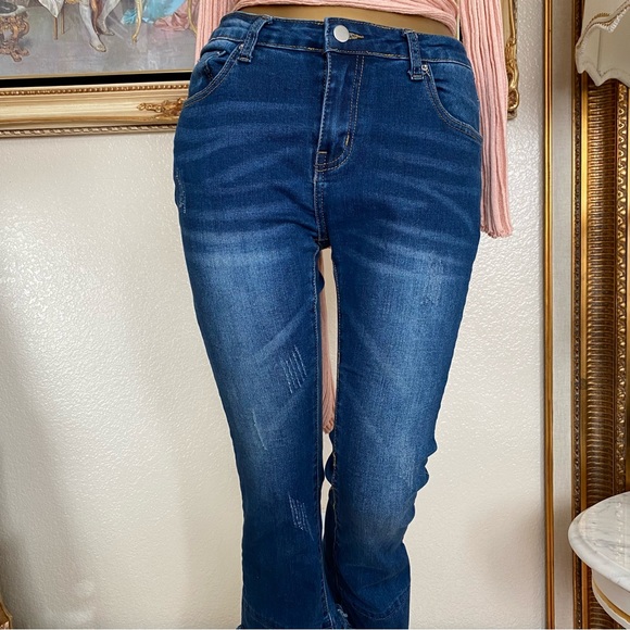 Luxe Moda Fringe Boho Chic Jeans - Picture 4 of 12